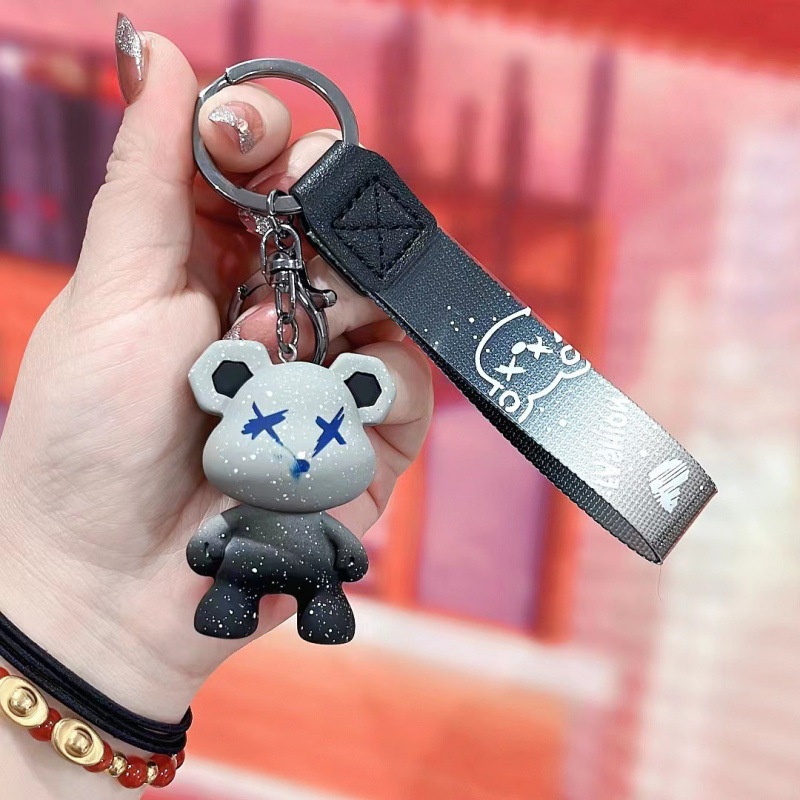 Móc khóa KuuStudio màu bạc xanh cao cấp chết liệu Titan chống gỉ - Móc Khóa BearX