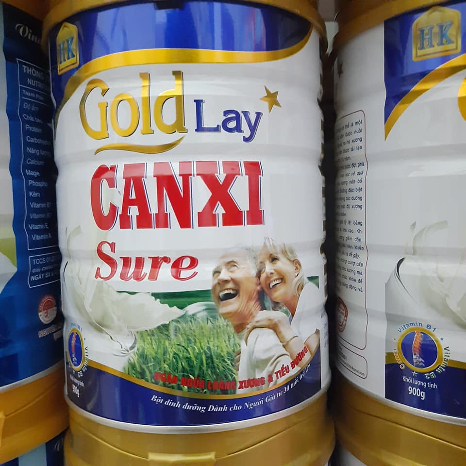 Sữa goldlay canxi 900g (date 2024) - Ngừa loãng xương và tiểu đường cho người già