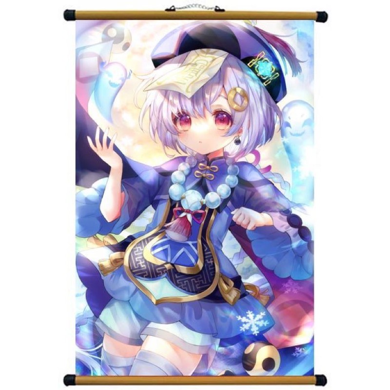 ảnh poster treo tường Qiqi genshin impact/tranh treo tường anime genshin impact qiqi
