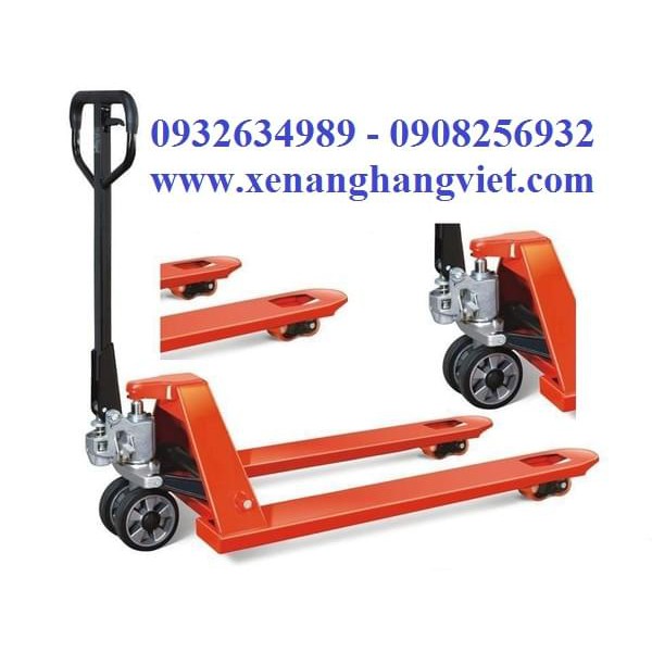 Xe nâng tay thấp 3000kg 3 tấn càng rộng 685mm bơm AC