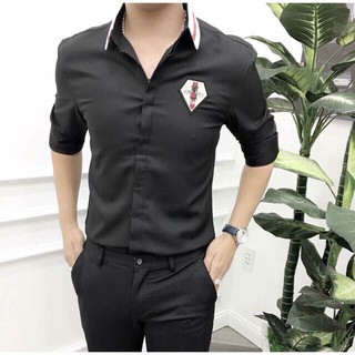 ÁO SƠ MI NAM THÊU CAO CẤP ( KÈM HÌNH THẬT) 2 MÀU