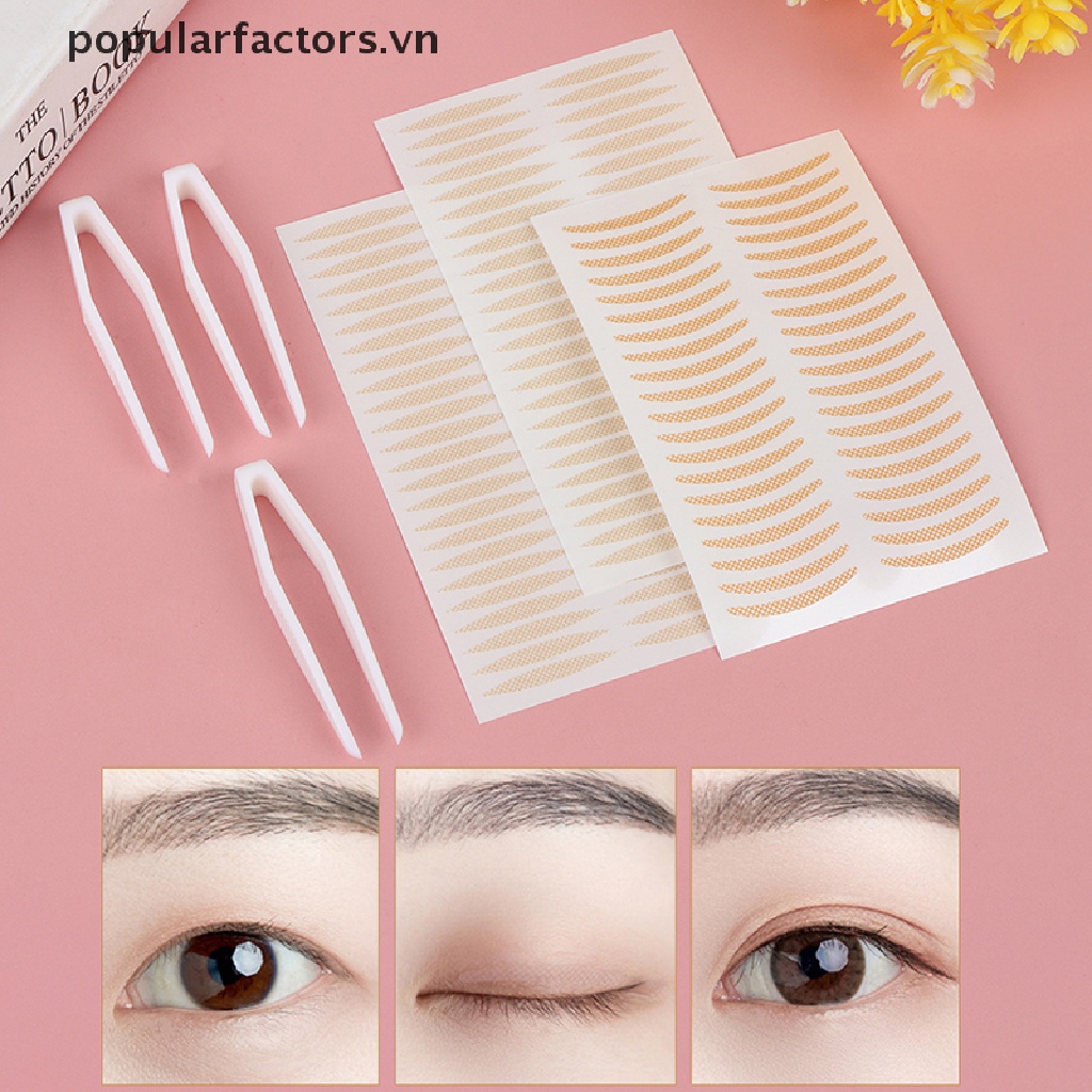 Set 200 Miếng Dán Kích Mí Vô Hình Dạng Lưới Ren [VN]