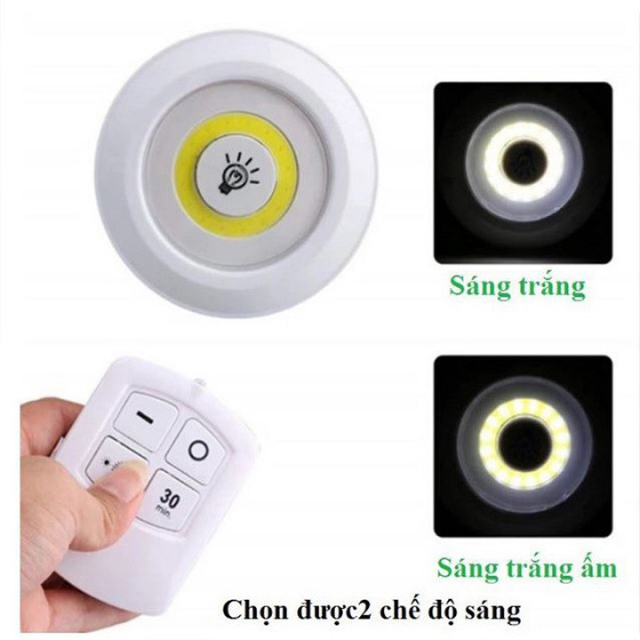 𝑩𝑨̉𝑶 𝑯𝑨̀𝑵𝑯 6 𝑻𝑯𝑨́𝑵𝑮 Bộ 3 Đèn LED điều khiển từ xa dùng pin dán tường không dây với 2 chế độ sáng (Ánh sáng trắng)