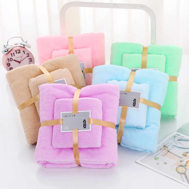 BỘ 2 KHĂN TẮM BẰNG LÔNG SIÊU MỀM