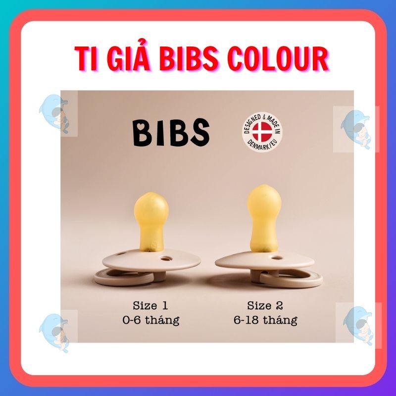 Ti giả Bibs Colour Cho Bé Sơ Sinh Siêu Mềm Từ Cao Su Thiên Nhiên 100% Không BPA Tặng Kèm Nắp Trứng Chính Hãng Đan Mạch