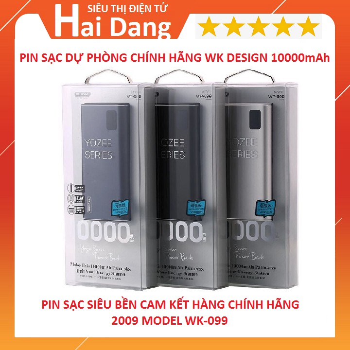 Pin Sạc Dự Phòng Chính Hãng WK Design Model WP-099 Dung Lượng 10000mAh