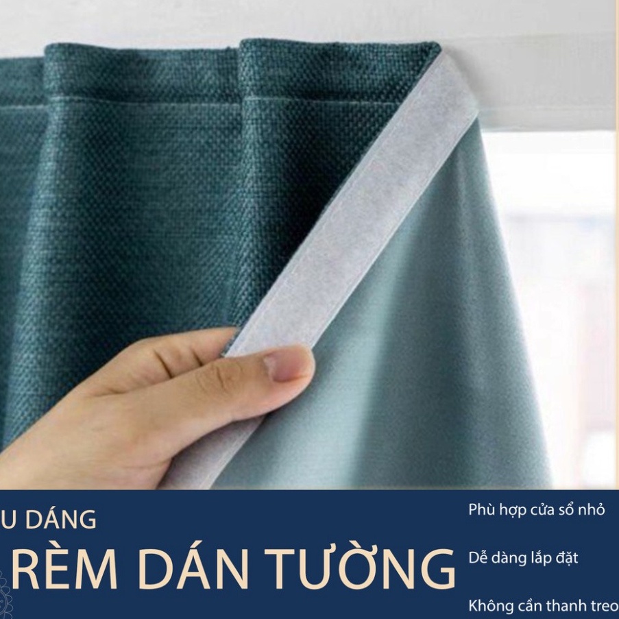 Rèm cửa sổ chống nắng cản sáng, chống tia uv, kiểu dáng ore, rèm dán tường - màu ghi xám (kích thước nhỏ)