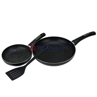 [TẶNG VÁ NHỰA] Set 2 Chảo Chống Dính Vân Đá KANGAROO 18cm - 26cm