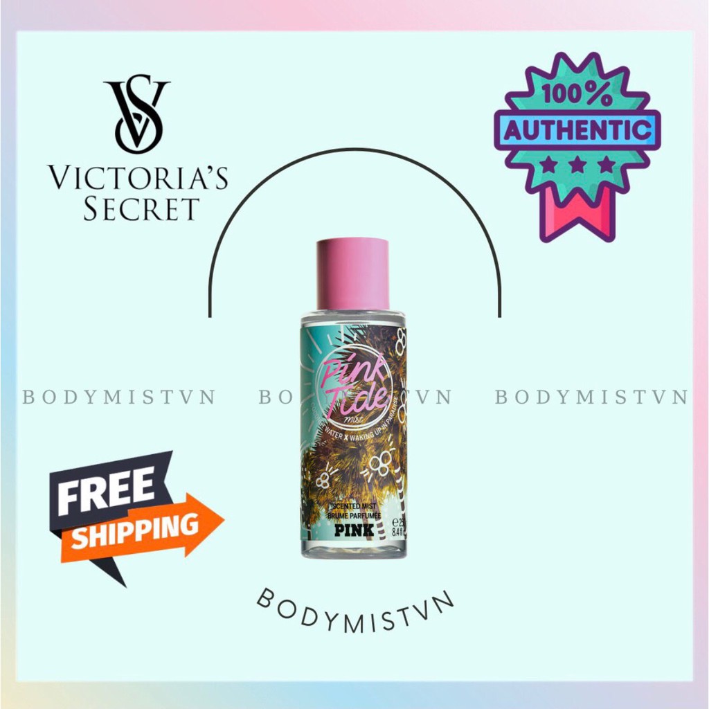 🤎 𝐁𝐨𝐝𝐲𝐦𝐢𝐬𝐭𝐯𝐧 - Xịt thơm toàn thân Victoria’s Secret dòng Pink: Pink Tide 🤎 | Thế Giới Skin Care