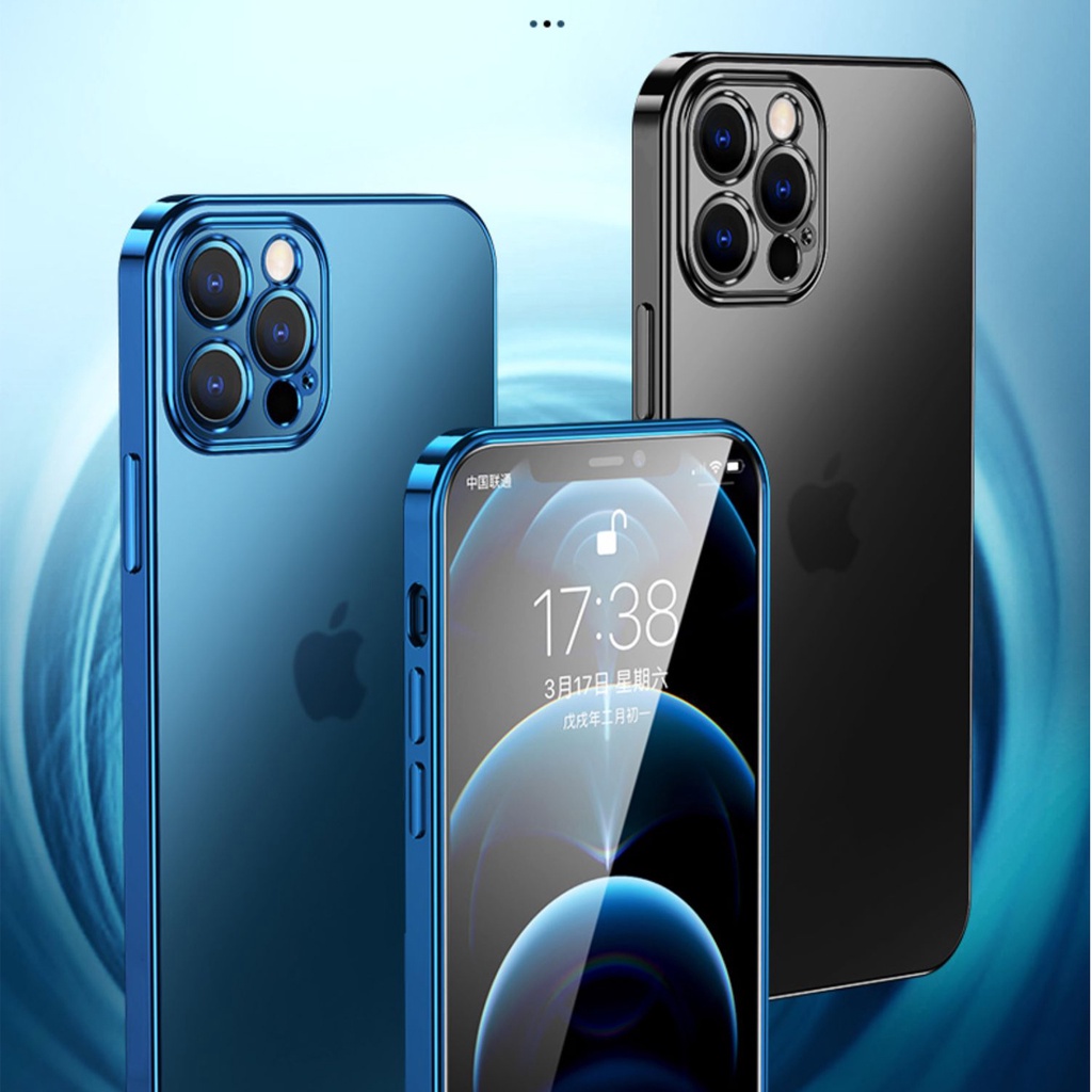 Ốp lưng viền vuông sang trọng dành cho iPhone 11 Pro Max 12 iphone x xs max xr 7 8 plus se 2020