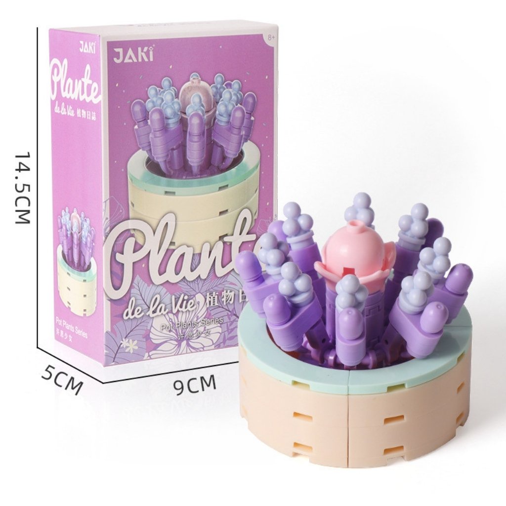 Đồ chơi lắp ráp chậu cây hoa Sen đá nhiều mẫu lắp ghép thông mình mô hình cây trang trí độc đáo