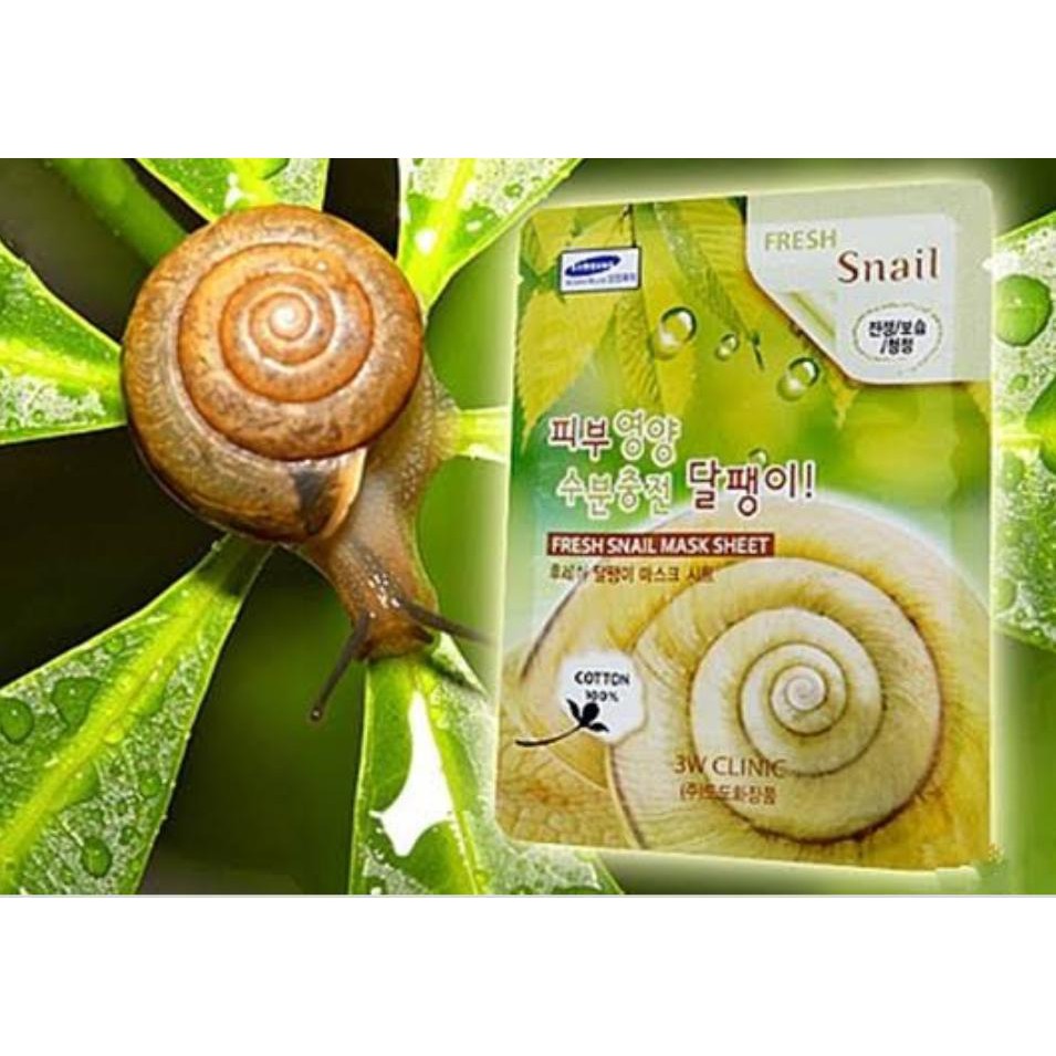 Mặt Nạ Ốc Sên Hàn Quốc 3W Clinic Fresh Snail Mask Sheet 23ml