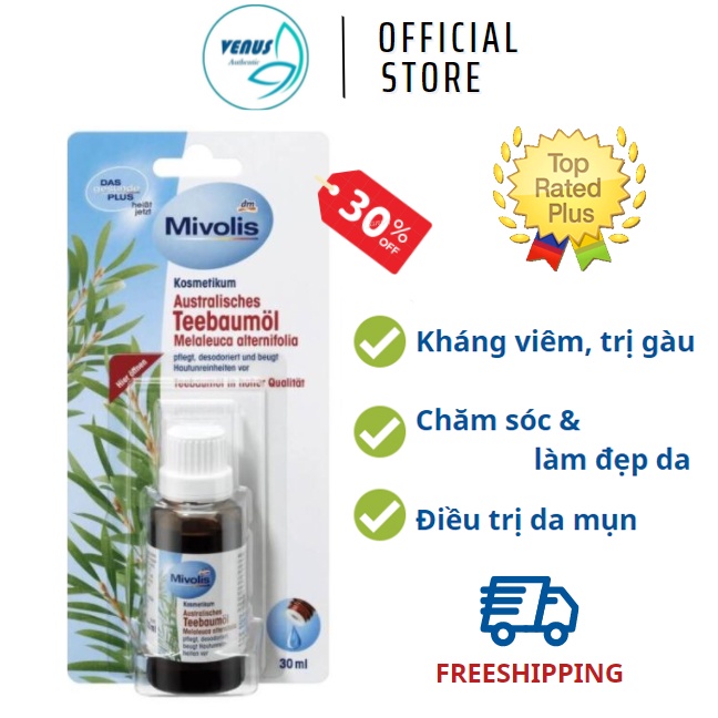 Tinh dầu Tràm Trà Úc Mivolis Australisches Teebaumol 30ml chăm sóc và làm đẹp da - Hàng nội địa Đức