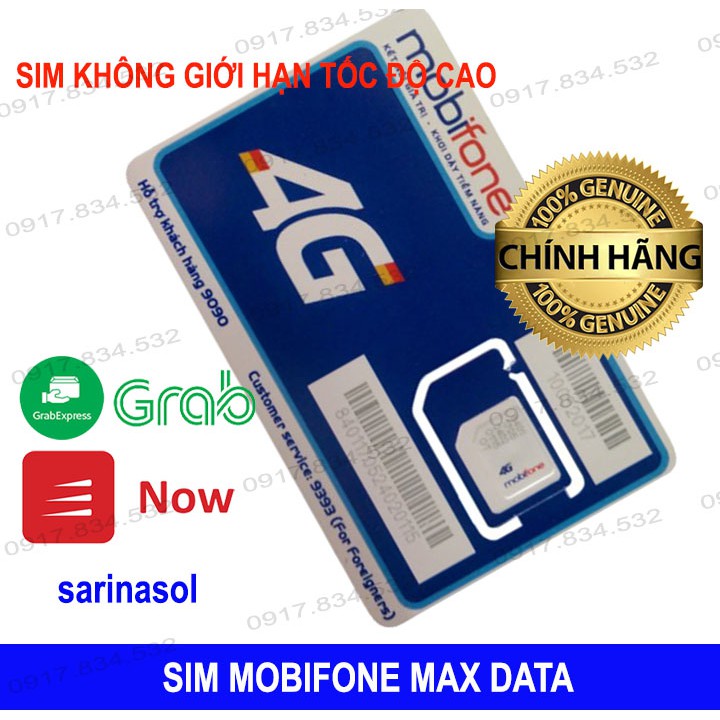 SIM 4G Mobifone Max Băng Thông(không giới hạn tốc độ cao).