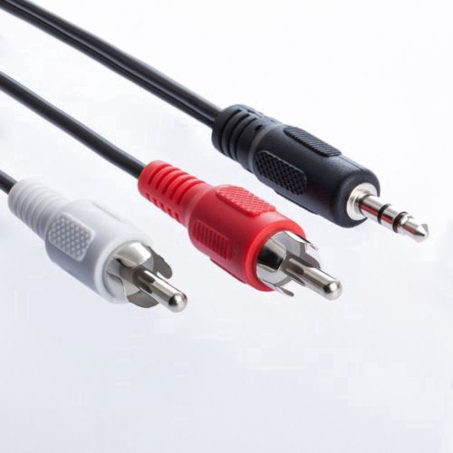 Dây cáp chuyển đổi đầu cắm 3.5mm thành 2 đầu RCA tiện dụng