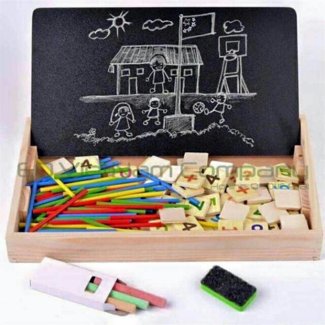 Bộ bảng học toán thông minh bằng gỗ tốt ,dành cho bé từ 3 tuổi ~