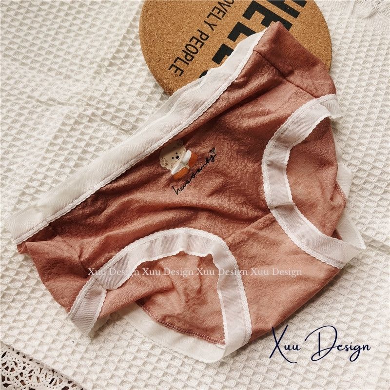 Quần lót ren nữ sexy Wexuu quần lót nữ ren gợi cảm thông thoáng, họa tiết gấu dễ thương - QC113