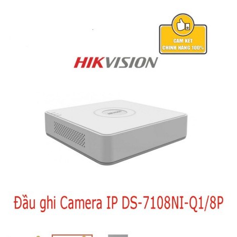 Đầu ghi hình camera 4 kênh DS-7104NI-Q1/4P hoặc 8 kênh DS-7108NI-Q1/8P Hỗ trợ cổng Poe - Chính Hãng