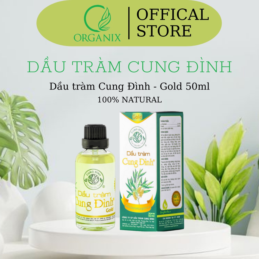Dầu tràm Cung Đình - Gold (50ml) | Dầu tràm Huế 100% nguyên chất
