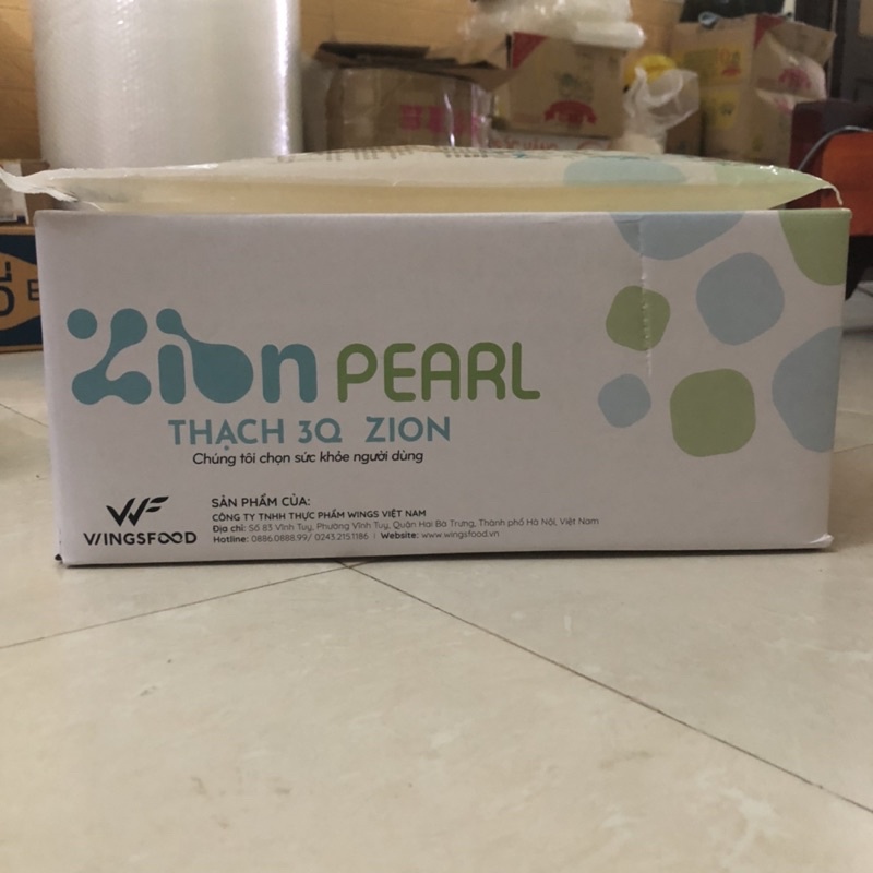Thạch Trân châu 3Q Trắng Zion Wings Túi 2kg -  3Q Việt Chất Lượng Đài Loan Giòn Dai Sần Sật
