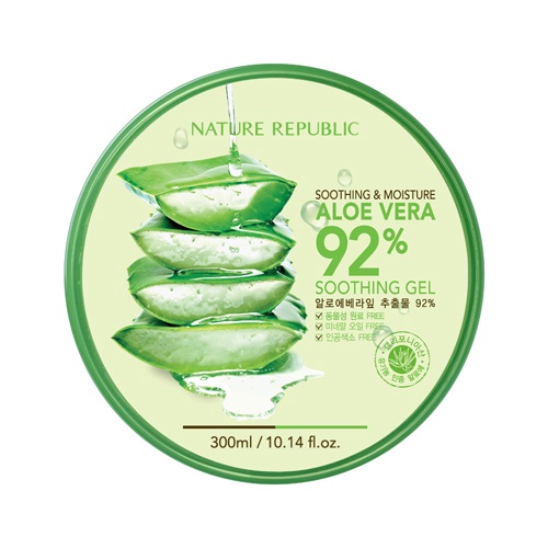 Gel lô hội 92% NATURE REPUBLIC làm dịu da tự nhiên 300ml