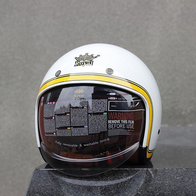 [Chính hãng] Nón bảo hiểm kính âm Royal M139 V10 Trắng (tặng balo rút)