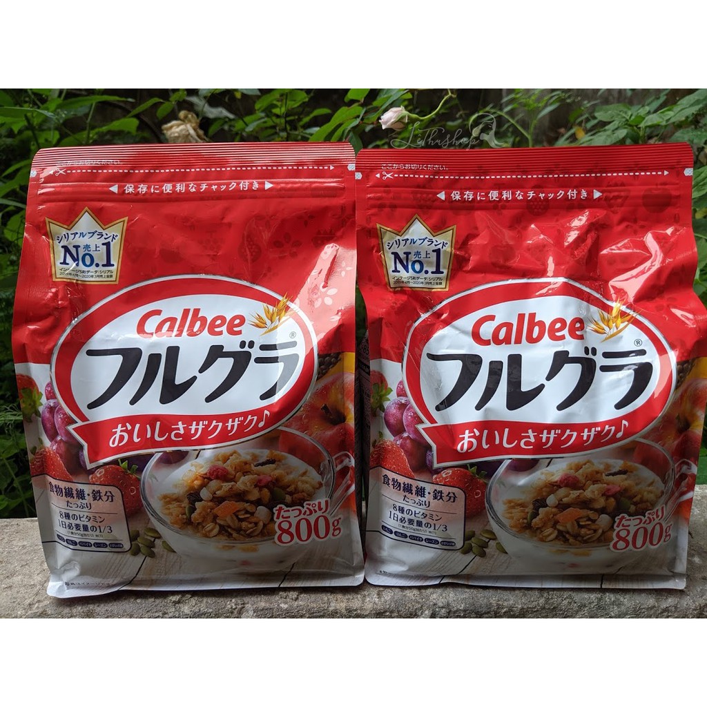 [Nội địa Nhật] Ngũ cốc trái cây Calbee màu đỏ 800g date mới nhất