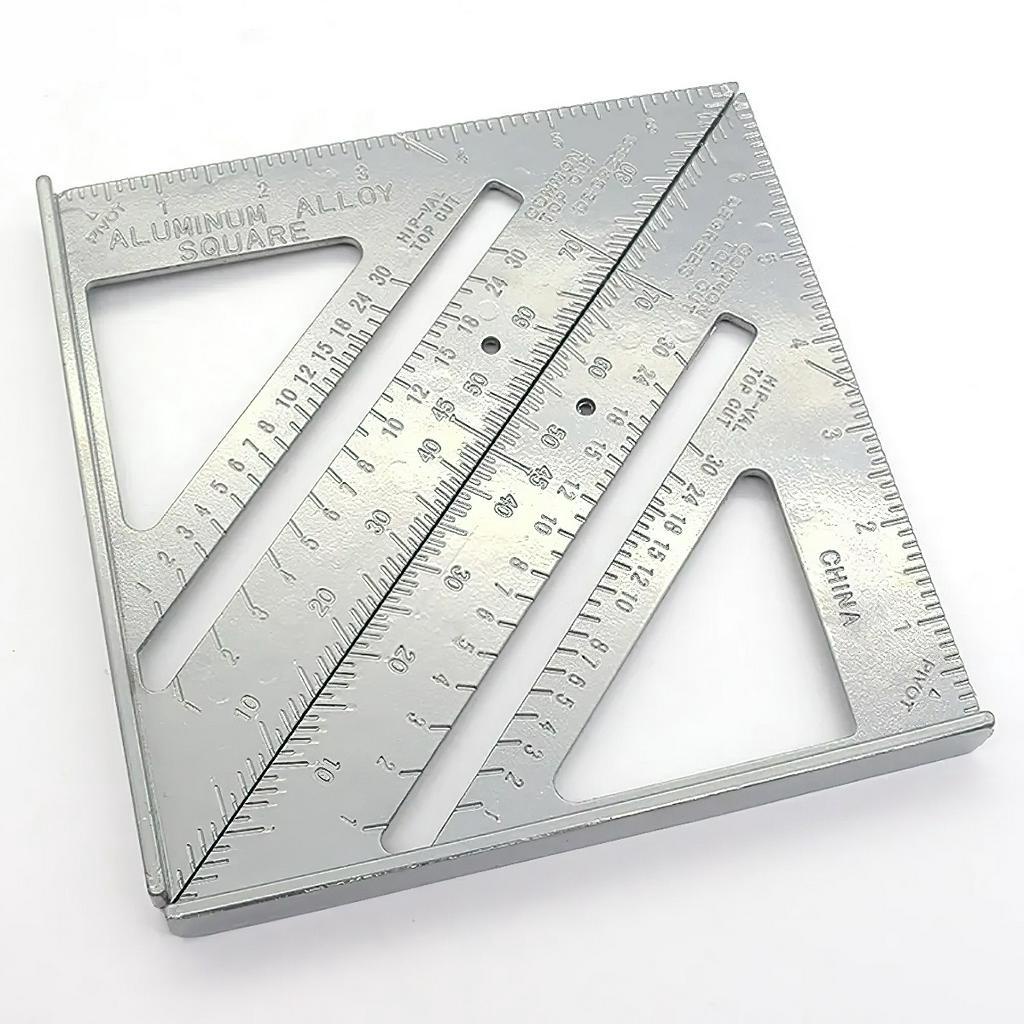 Thước đo góc vuông 90 độ hình tam giác bằng hợp kim nhôm đa năng tiện lợi