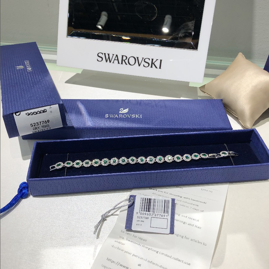 [Sản phẩm mới] Vòng tay đính kim cương xanh Swarovski ANGELIC