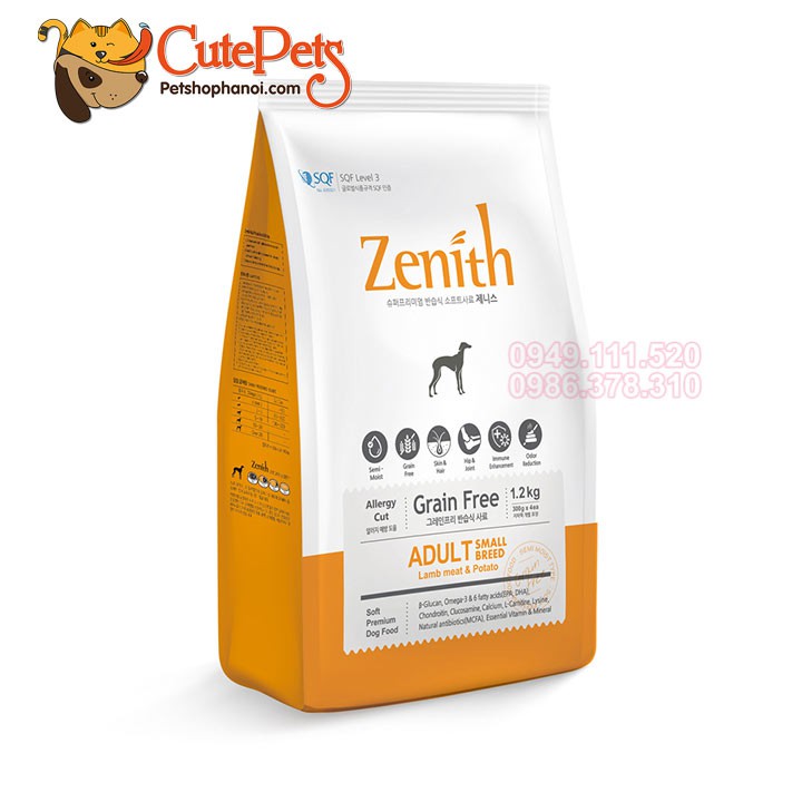Thức ăn hạt mềm cho chó lớn Zenith Aldult 3kg nhập khẩu Hàn Quốc - CutePets