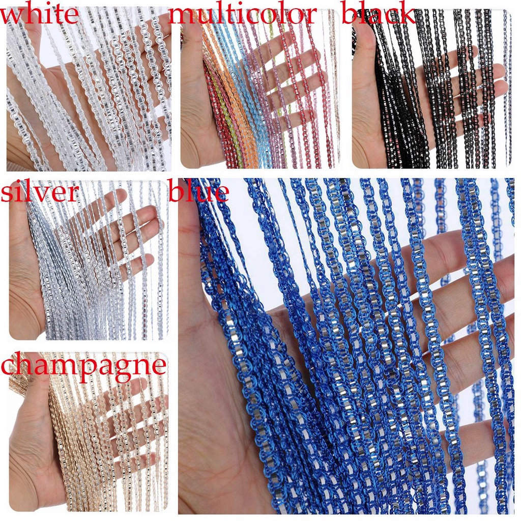 Rèm cửa sổ dây tua rua 100x200cm nhiều màu trang trí phòng khách