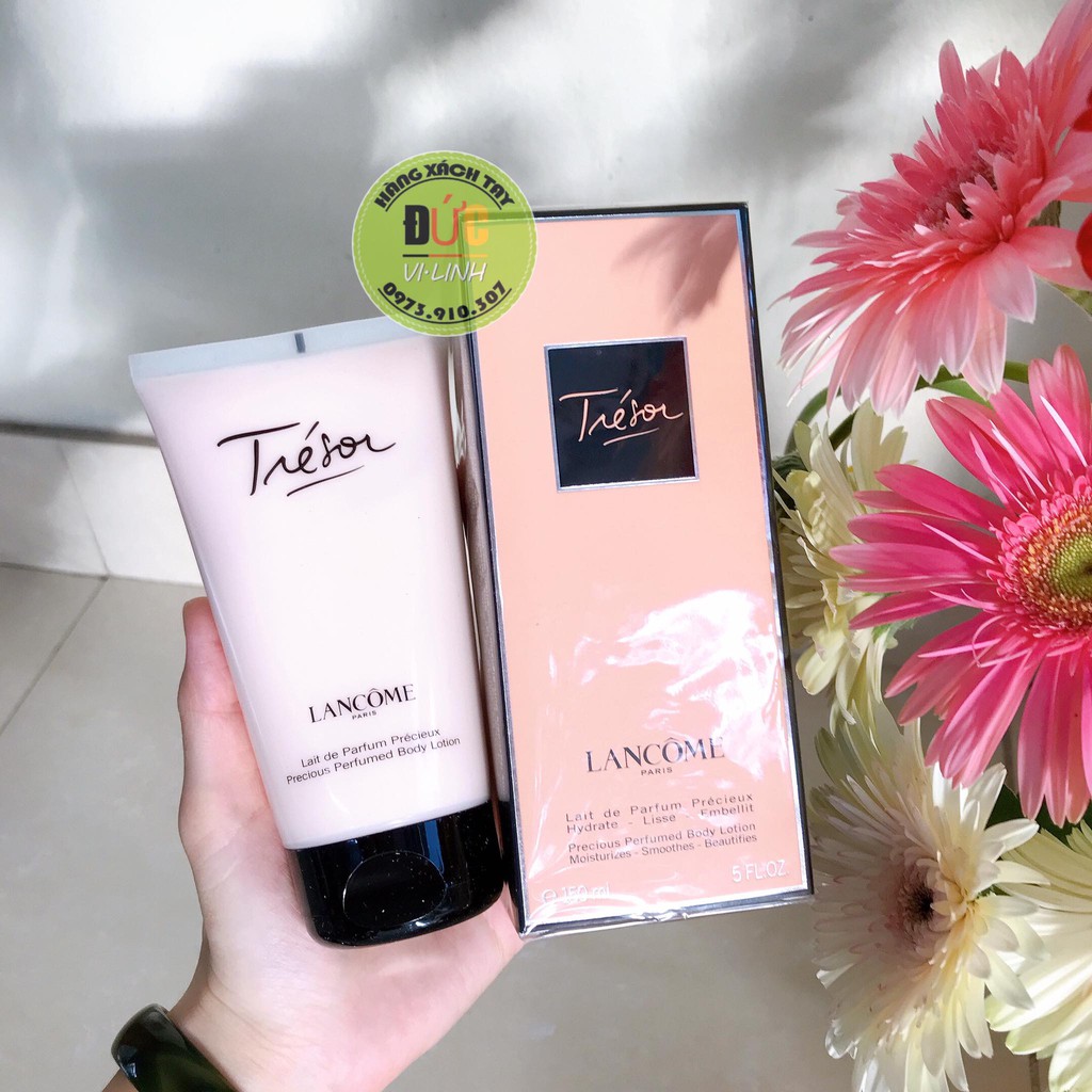 (đủ Bill) Dưỡng Thể Nước Hoa Lancôme Trésor Perfumed Body Lotion 150ML (hàng Đức đủ Bill)