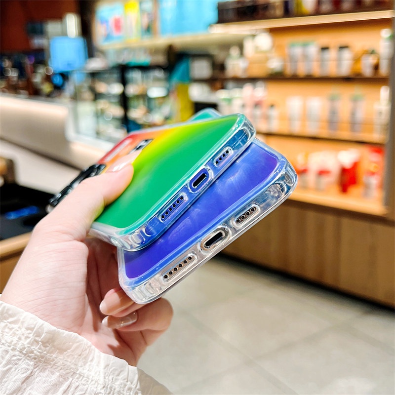 Ốp Điện Thoại Màu Laser Mờ Sang Trọng Chống Sốc Cho iPhone 11 Pro Max X XR XS Max SE 2022 7 8 Plus SE 2020