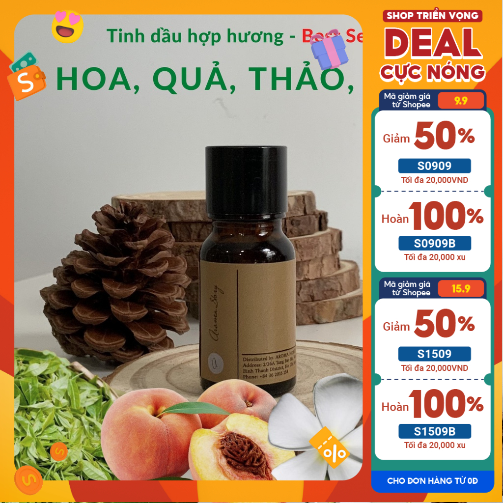 Tinh Dầu Hợp Hương Thiên Nhiên Hoa, Quả, Thảo, Mộc Aroma Story Xông Phòng Khử Mùi, Làm Nến Thơm