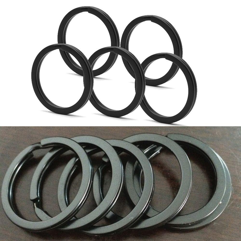 Set 5 / 10 Móc Chìa Khóa Bằng Thép Không Gỉ Màu Đen
