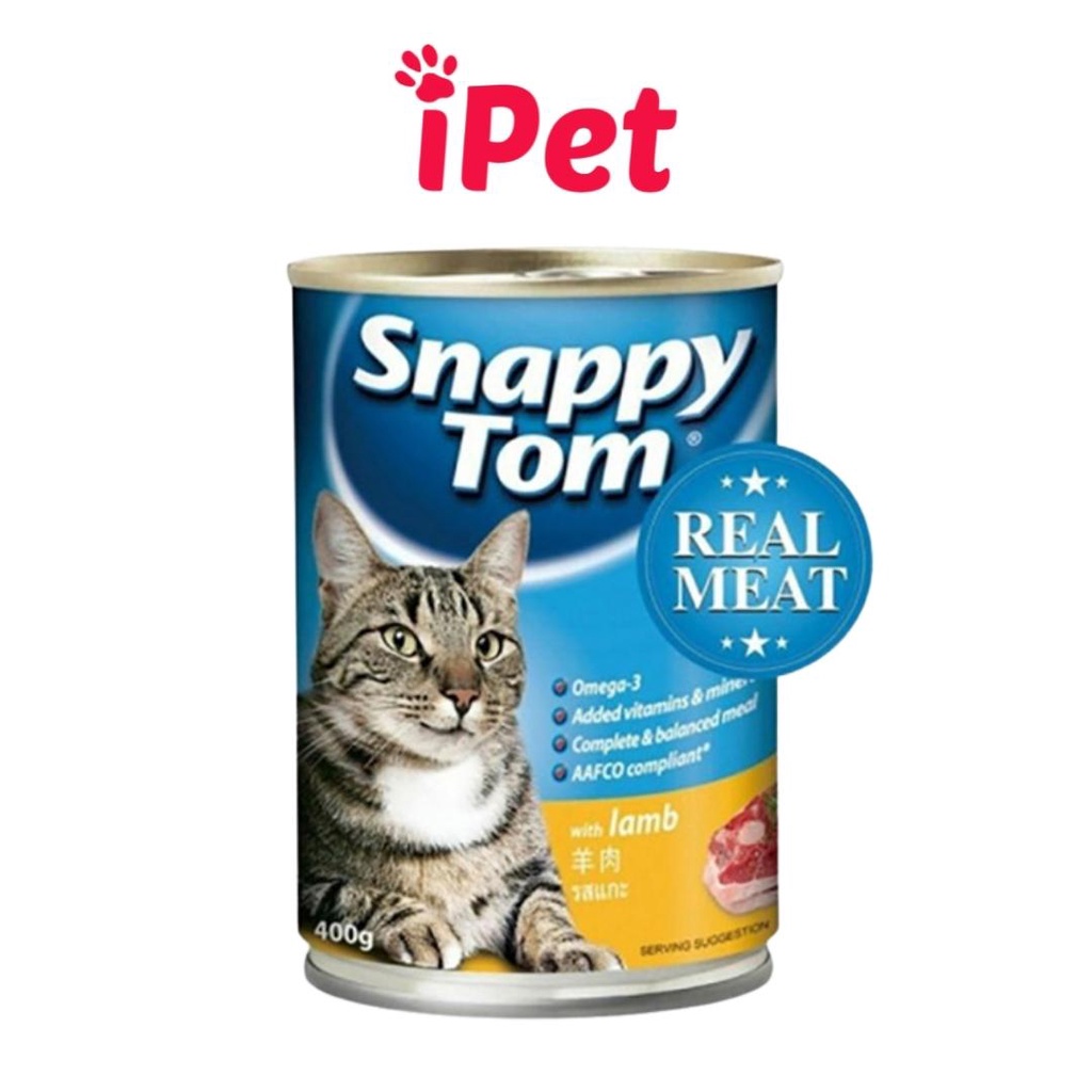 Thức Ăn Pate Snappy Tom Dinh Dưỡng Cho Mèo Lớn Dạng Lon 400g - iPet Shop