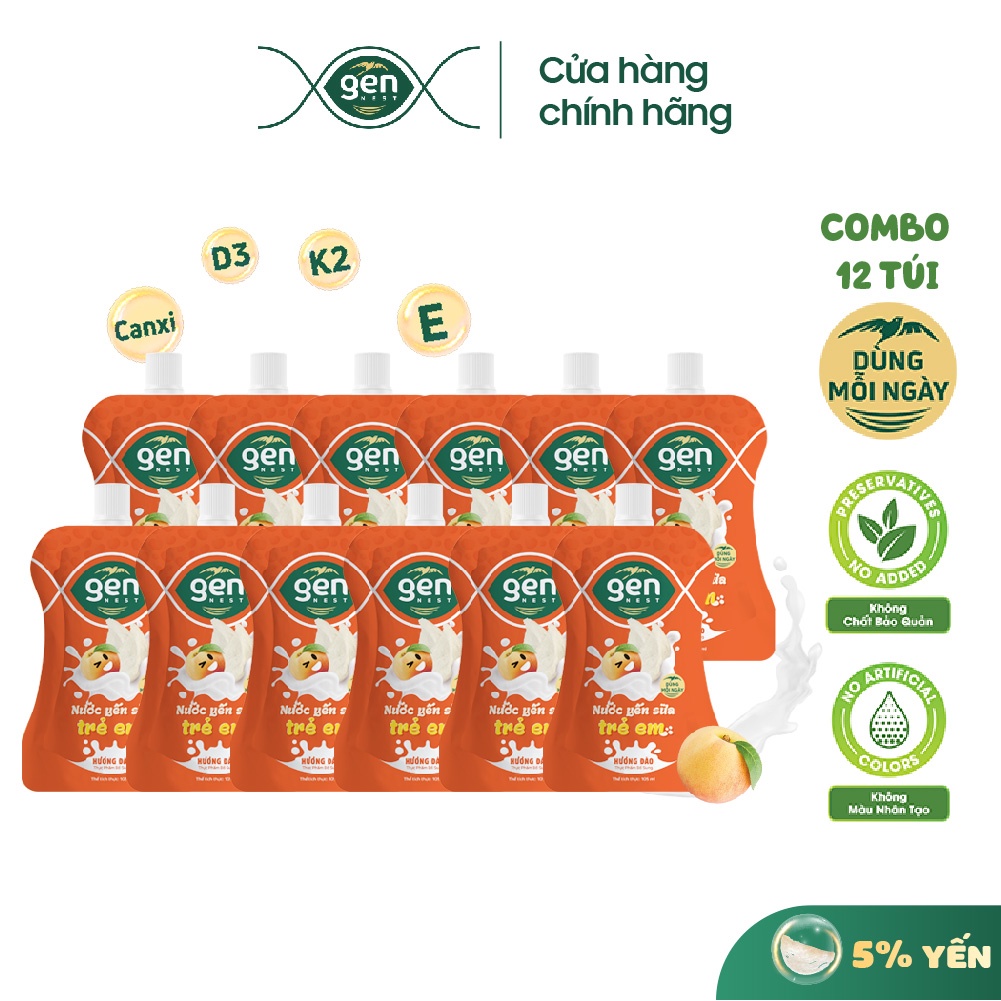 Nước Yến Sữa Trái Cây Cho Trẻ Em Gennest (105ml)