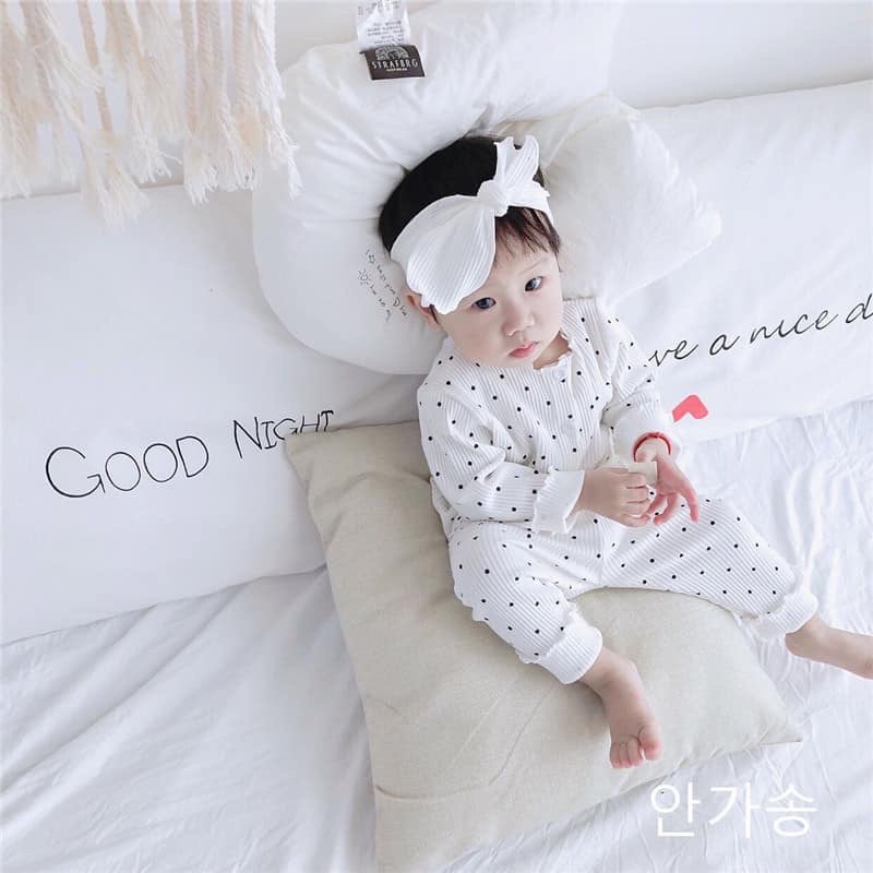 Set quần áo băng đô thun gân (Ảnh thật)