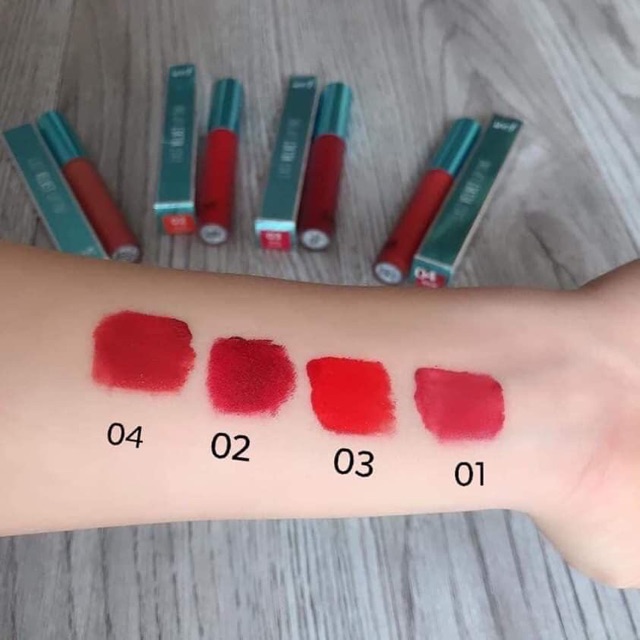 ( Sẵn ) Son kem BBIA Last Velvet Lip Tint Ver 1 màu 01 02 03 04 | Thế Giới Skin Care