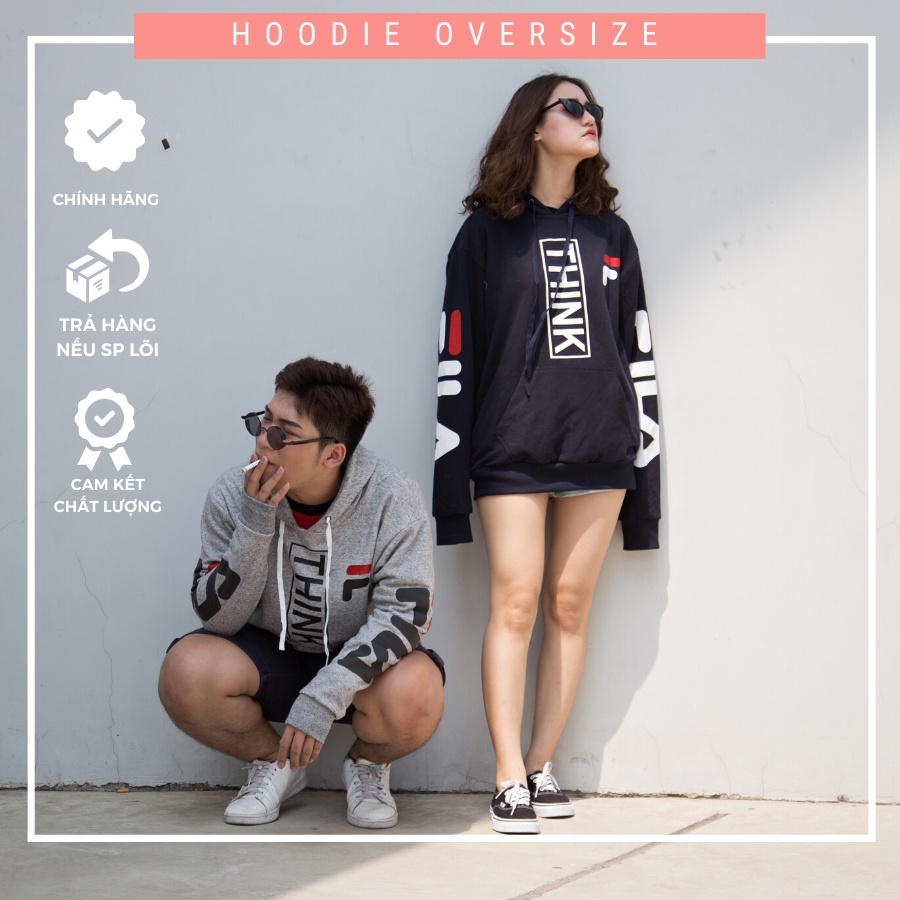 Áo hoodie nam nữ, Áo sweater nỉ nam nữ from rộng Unisex chất nỉ ngoại 2 lớp dày dặn