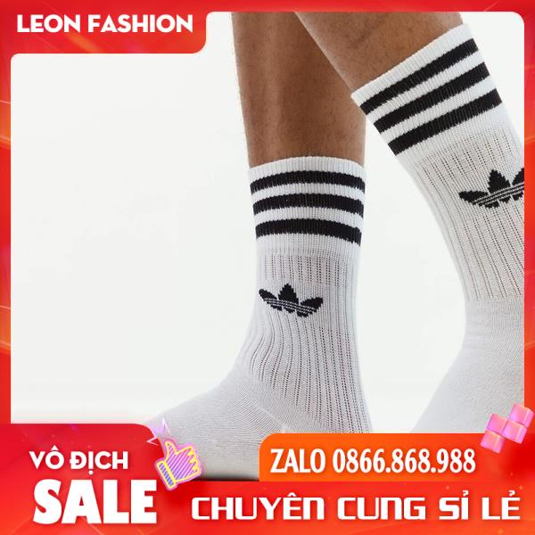 Tất ADIDAS Cổ Cao 3 Sọc [ Hàng loại 1 ] Vơ thể thao dệt kim cao cấp 95% Coton hạn chế mùi hôi và thông thoáng