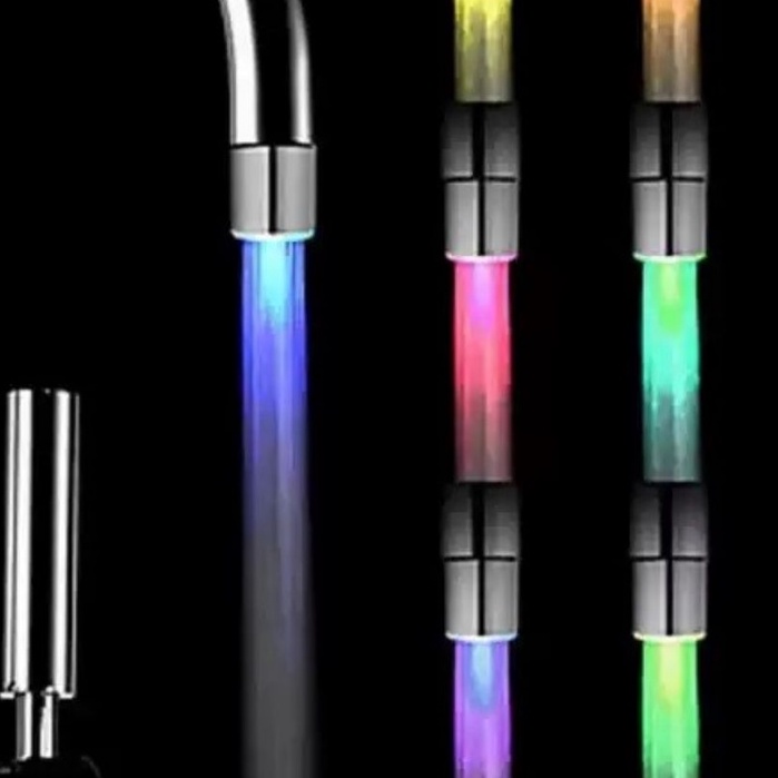 (Không sử dụng pin)Đầu Vòi Nối Rửa Chén Bát Tăng Áp- Đầu nối tăng áp vòi nước rửa chén có đèn Led tự động phát sáng