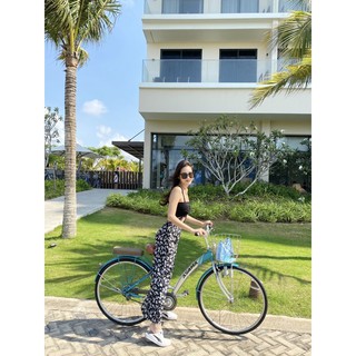 quần dập li ống rộng