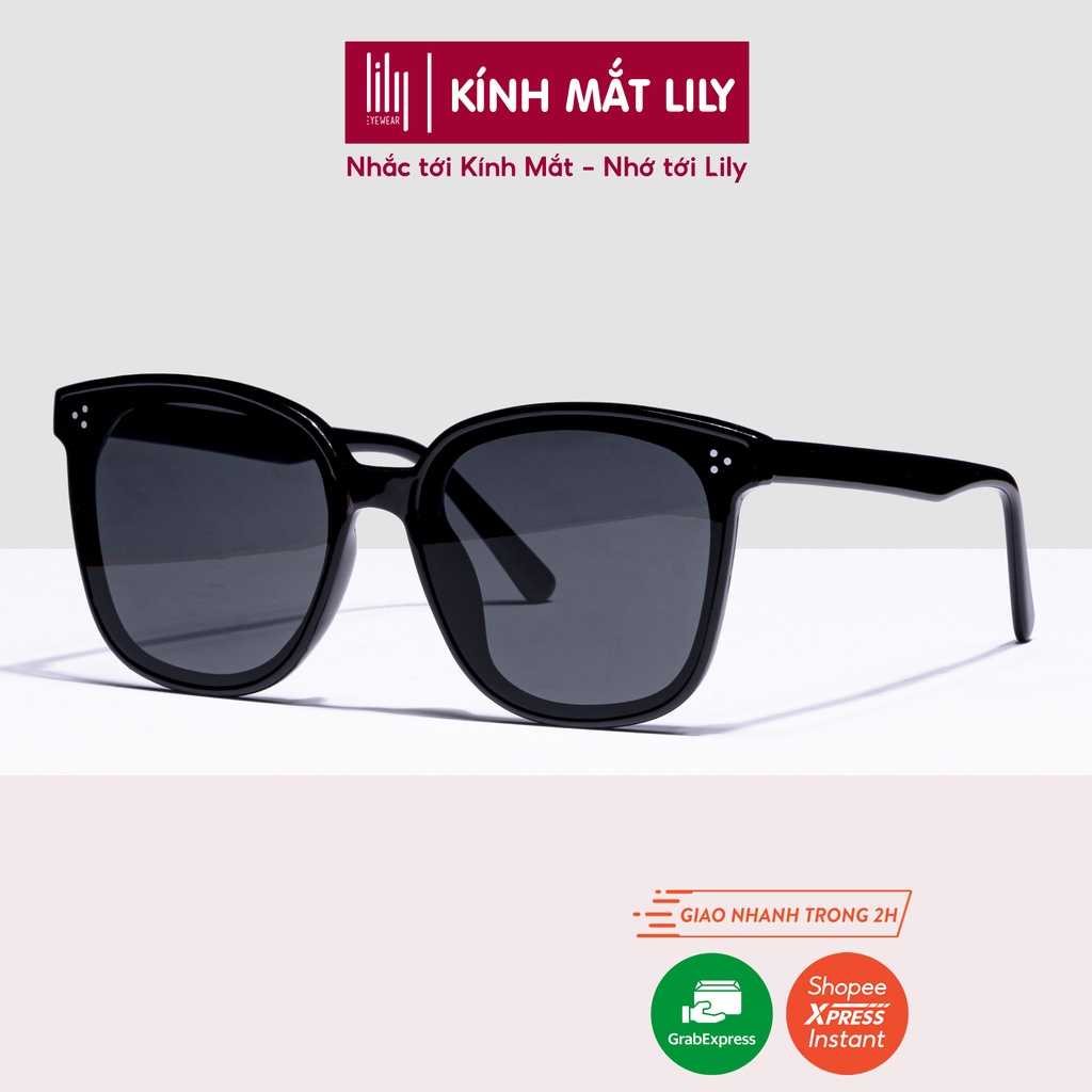 Kính mát nữ LILYEYEWEAR mắt to chống UV400 bảo vệ mắt đi đường đi du lịch thiết kế thời trang 8003
