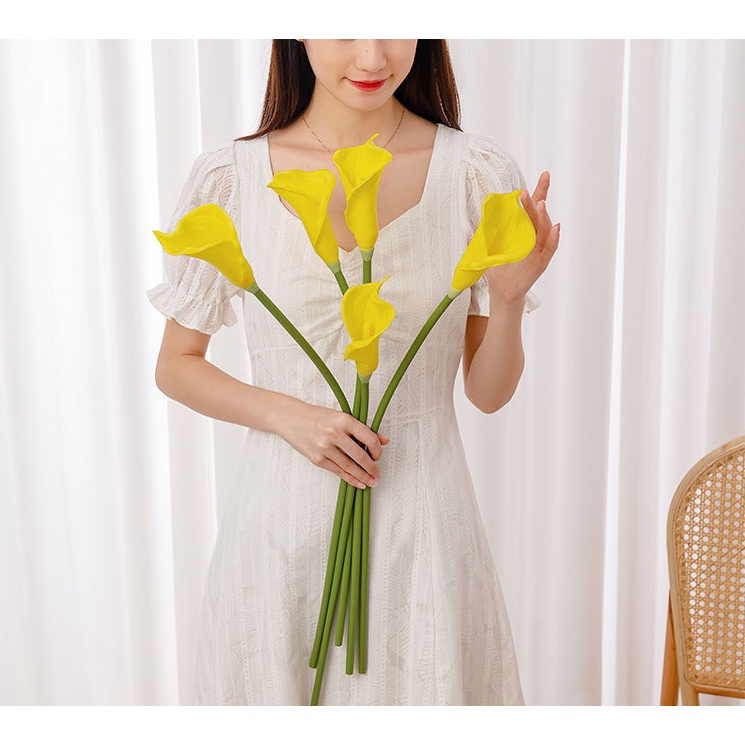 Hoa rum calla lily cao su loại siêu cấp giống thật