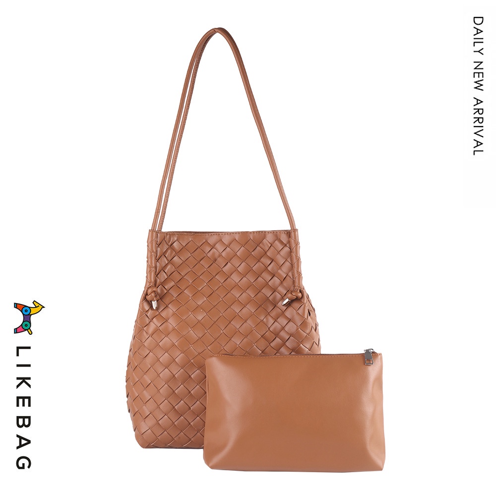 Túi đeo vai, kẹp nách thời trang LIKEBAG bộ tote đan 225DJ0518 - LIBAGI