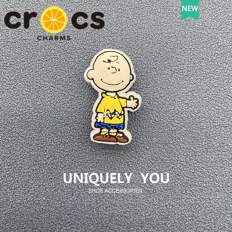 Móc Khóa Gắn Giày Crocs Hình Chú Chó Snoopy Dễ Thương DIY