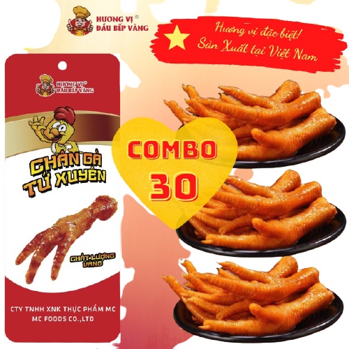 Chân gà xì dầu cay Tứ Xuyên 32g (Bịch 30 cái)