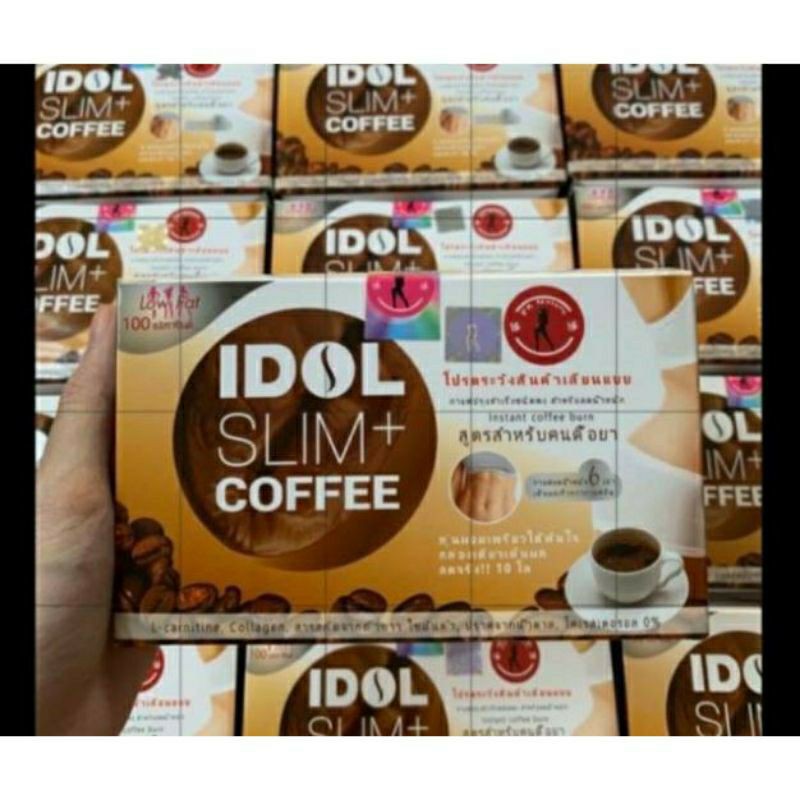 Cà Phê Giảm Cân Idol Slim Coffeee Thái lan, Giảm Mạnh, Giảm 3-5kg tùy theo cơ địa ( hộp 10 gói )