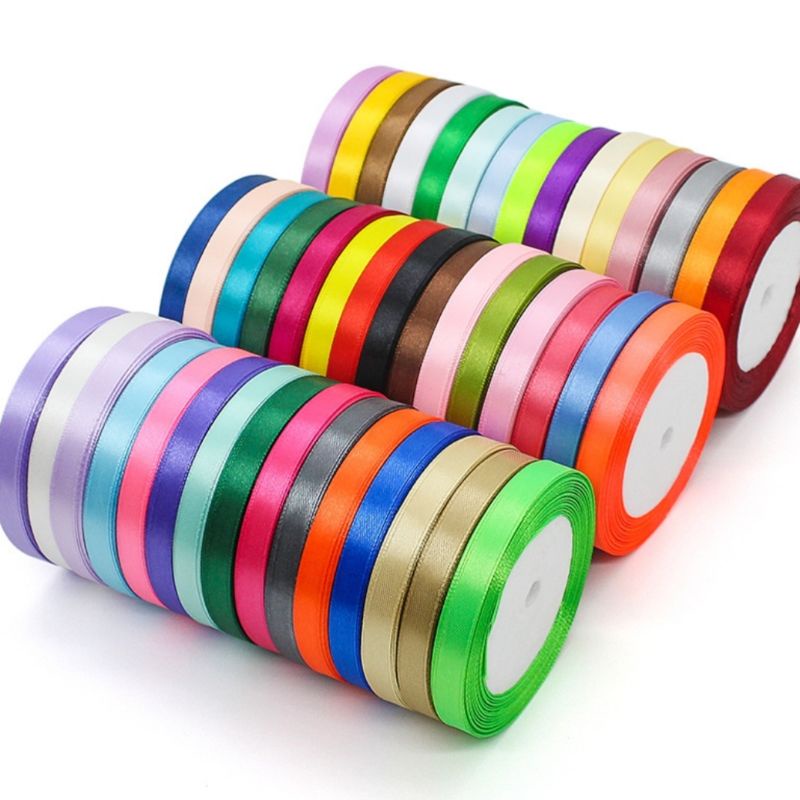 Ruy băng lụa 1cm cuộn 22 mét  - Nguyên liệu handmade, trang trí nơ, hộp quà